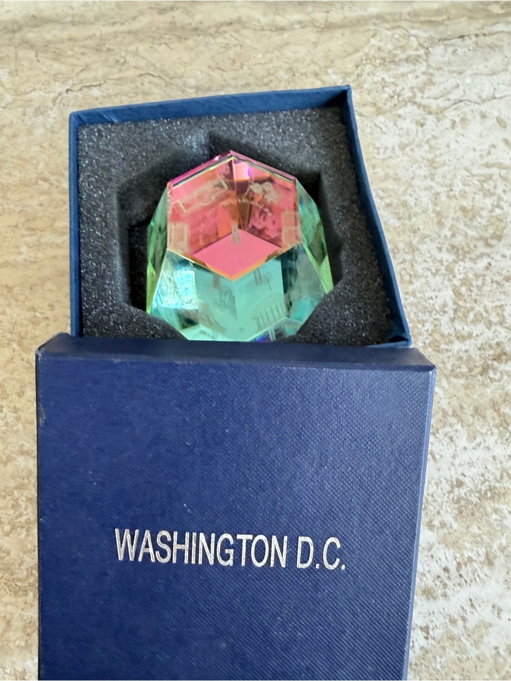 Washington D.C. laser-etched paperweight